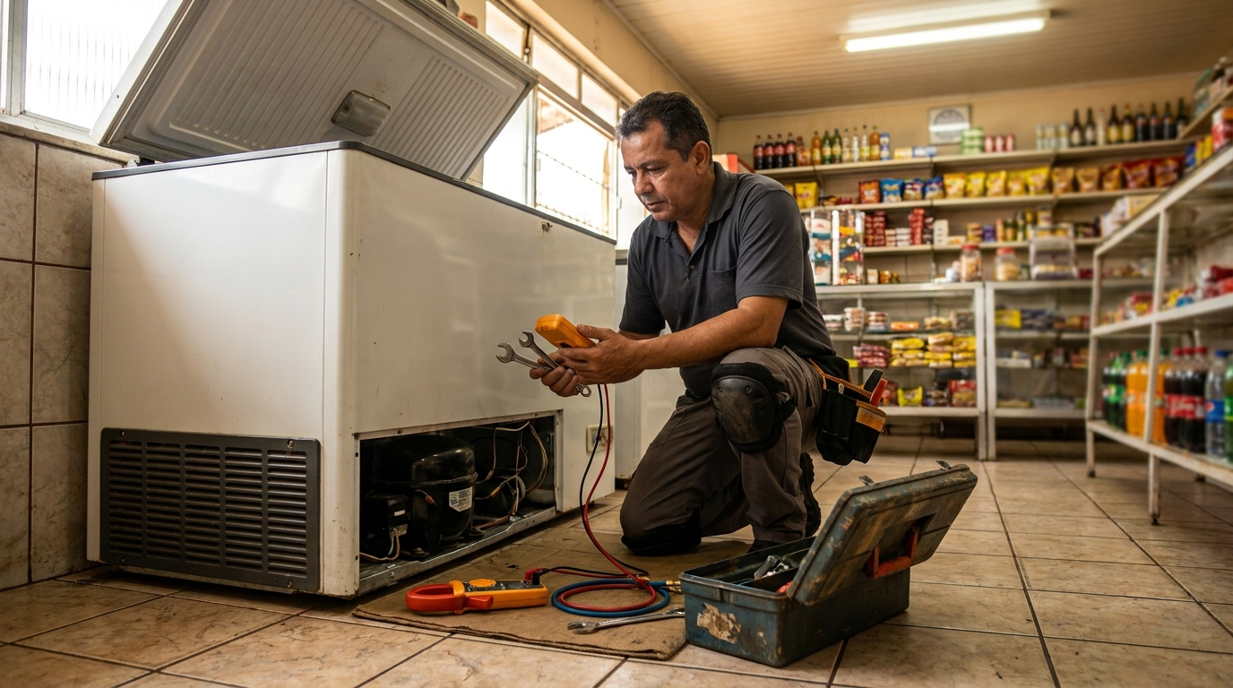 Técnico de conserto de freezer em residência em Florianópolis‑SC